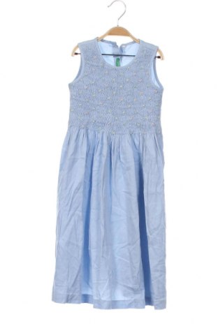 Детска рокля United Colors Of Benetton, Размер 5-6y/ 116-122 см, Цвят Син, Памук, Цена 23,00 лв.
