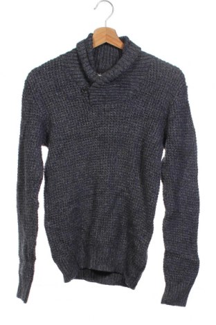 Детски пуловер H&M L.O.G.G., Размер 12-13y/ 158-164 см, Цвят Син, 49% памук, 45% полиамид, 6% вълна, Цена 27,30 лв.