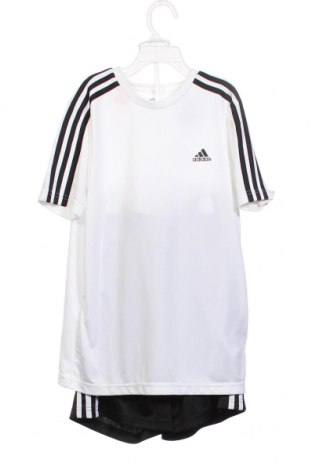 Kinder Trainingsanzug Adidas, Größe 11-12y/ 152-158 cm, Farbe Weiß, Polyester, Preis 37,68 €