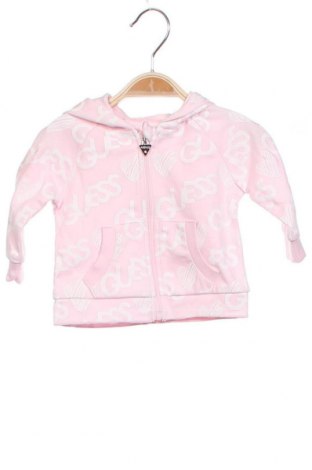 Gyerek sweatshirt Guess, Méret 2-3m / 56-62 cm, Szín Rózsaszín, Pamut, Ár 22 040 Ft