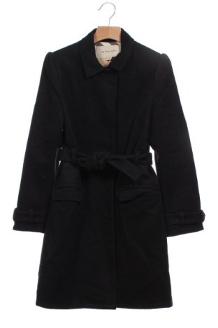 Детско палто Burberry, Размер 8-9y/ 134-140 см, Цвят Черен, 80% вълна, 20% полиамид, Цена 195,30 лв.