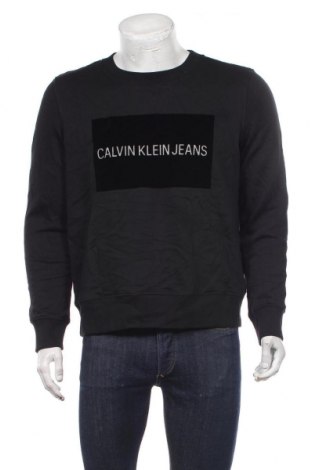 Мъжка блуза Calvin Klein Jeans, Размер L, Цвят Черен, 63% памук, 37% полиестер, Цена 50,40 лв.