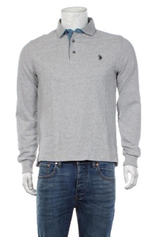 Мъжка блуза U.S. Polo Assn., Размер L, Цвят Сив, 90% памук, 10% вискоза, Цена 174,30 лв.