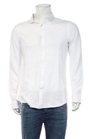 Мъжка риза Armani Exchange, Размер L, Цвят Бял, 60% памук, 40% вискоза, Цена 181,30 лв.