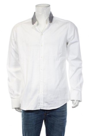 Męska koszula Dolce & Gabbana, Rozmiar XL, Kolor Biały, 99% bawełna, 1% wiskoza, Cena 457,39 zł