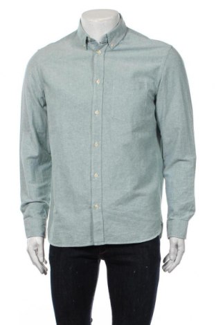 Мъжка риза H&M L.O.G.G., Размер M, Цвят Зелен, 100% памук, Цена 26,00 лв.