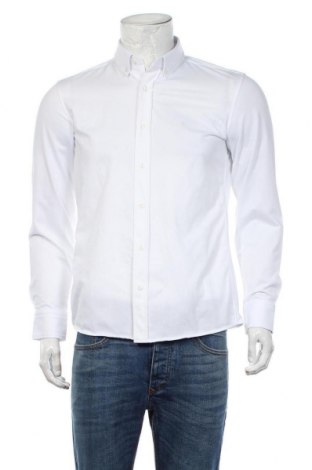 Мъжка риза Hugo Boss, Размер M, Цвят Бял, 55% памук, 45% полиестер, Цена 171,75 лв.