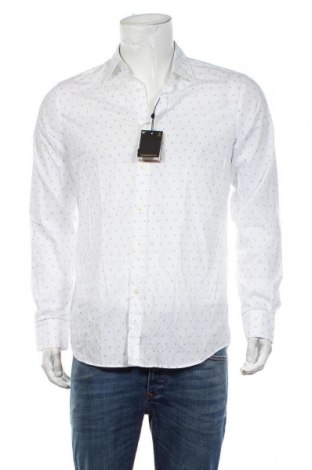 Мъжка риза Massimo Dutti, Размер M, Цвят Бял, 100% памук, Цена 83,30 лв.
