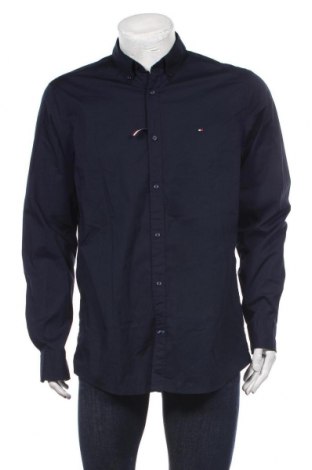 Мъжка риза Tommy Hilfiger, Размер XL, Цвят Син, 97% памук, 3% еластан, Цена 132,30 лв.