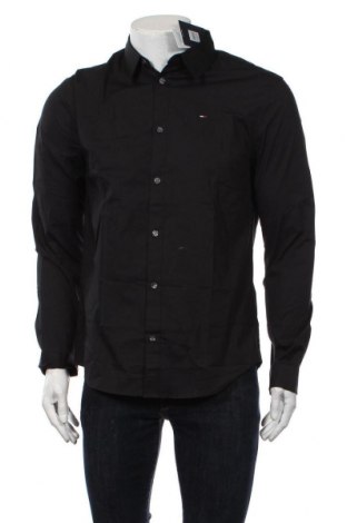 Мъжка риза Tommy Hilfiger, Размер L, Цвят Черен, 97% памук, 3% еластан, Цена 132,30 лв.