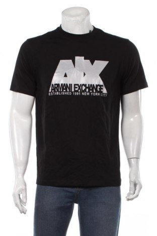 Мъжка тениска Armani Exchange, Размер S, Цвят Черен, Памук, Цена 65,40 лв.