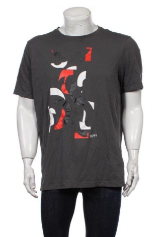 Мъжка тениска Hugo Boss, Размер XXL, Цвят Сив, Памук, Цена 95,40 лв.