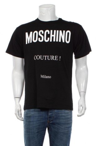 Мъжка тениска Moschino Couture, Размер S, Цвят Черен, Памук, Цена 188,30 лв.