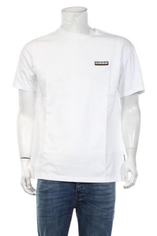 Herren T-Shirt Napapijri, Größe M, Farbe Weiß, 100% Baumwolle, Preis 36,70 €