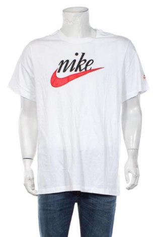 Мъжка тениска Nike, Размер XL, Цвят Бял, Памук, Цена 55,30 лв.