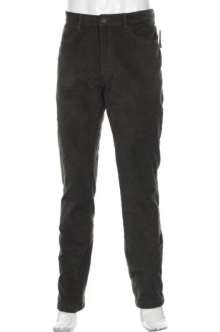 Pantaloni raiați de bărbați Goodthreads, Mărime M, Culoare Verde, 98% bumbac, 2% piele naturală, Preț 157,90 Lei