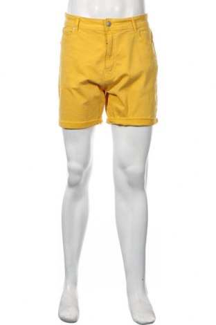 Мъжки къс панталон Zara Man, Размер XL, Цвят Жълт, 97% памук, 3% еластан, Цена 34,00 лв.