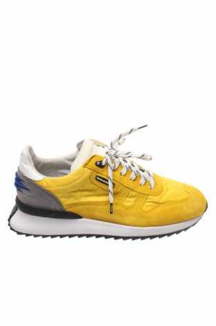 Мъжки обувки Floris van Bommel, Размер 43, Цвят Жълт, Естествен велур, текстил, Цена 279,30 лв.
