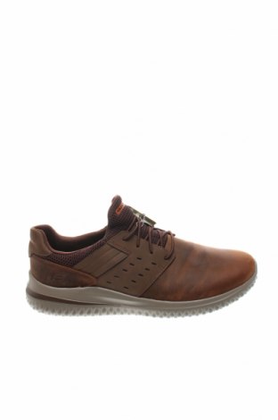 Мъжки обувки Skechers, Размер 48, Цвят Кафяв, Естествена кожа, еко кожа, Цена 134,25 лв.