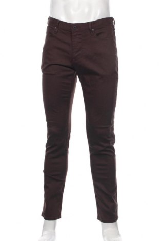 Мъжки панталон Emporio Armani, Размер M, Цвят Кафяв, 98% памук, 2% еластан, Цена 321,75 лв.