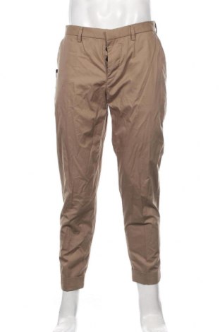 Мъжки панталон Emporio Armani, Размер M, Цвят Кафяв, 50% памук, 50% лиосел, Цена 321,75 лв.