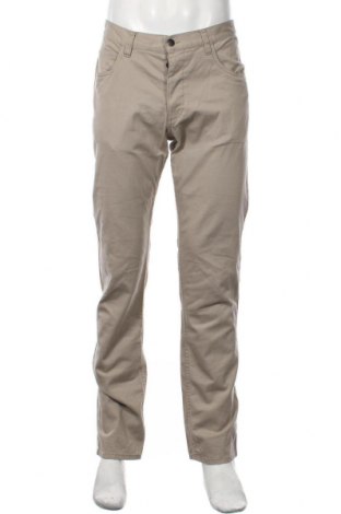 Męskie spodnie H&M, Rozmiar L, Kolor Beżowy, 98% bawełna, 2% elastyna, Cena 111,95 zł