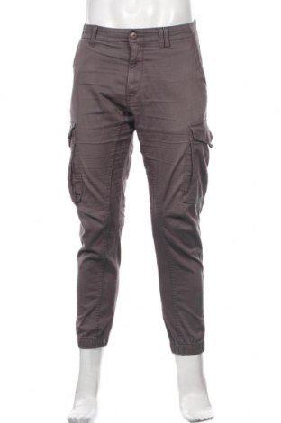 Pantaloni de bărbați Jack & Jones, Mărime M, Culoare Gri, 98% bumbac, 2% elastan, Preț 202,30 Lei