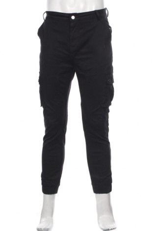 Pantaloni de bărbați Yidarton, Mărime L, Culoare Negru, 90% viscoză, 10% poliester, Preț 157,90 Lei