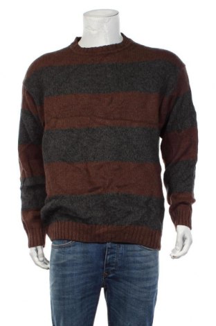 Мъжки пуловер, Размер XL, Цвят Кафяв, 68% вълна, 32% памук, Цена 33,60 лв.