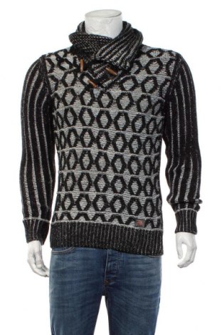 Мъжки пуловер Cipo & Baxx, Размер M, Цвят Сив, Полиакрил, Цена 43,89 лв.