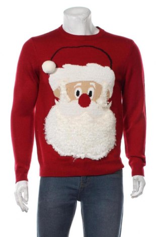 Мъжки пуловер George, Размер S, Цвят Червен, 96% акрил, 4% полиестер, Цена 33,60 лв.