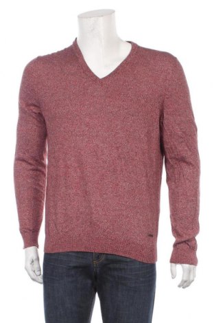 Мъжки пуловер Hugo Boss, Размер L, Цвят Червен, Памук, Цена 129,15 лв.