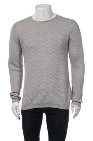 Мъжки пуловер Zara Man, Размер L, Цвят Сив, 50% акрил, 50% памук, Цена 32,00 лв.