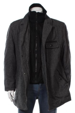 Мъжко палто Angelo Litrico, Размер 3XL, Цвят Сив, 60% вълна, 40% полиестер, Цена 70,35 лв.
