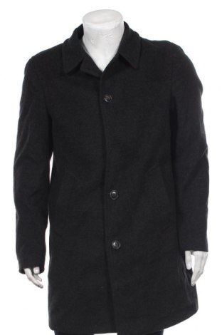 Мъжко палто Tommy Hilfiger, Размер L, Цвят Сив, 80% вълна, 20% полиамид, Цена 149,10 лв.