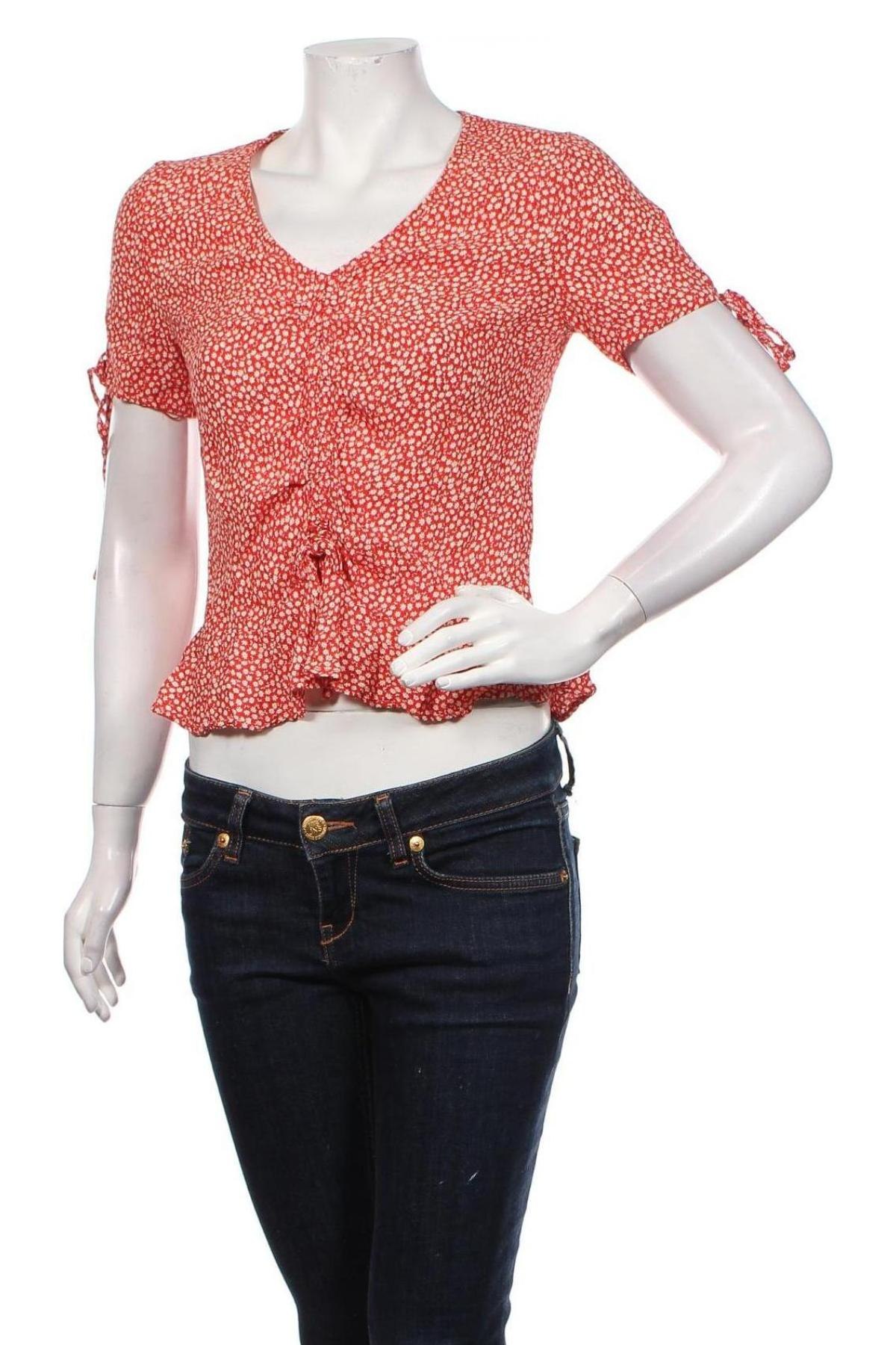 Дамска блуза H&M, Размер S, Цвят Червен, Цена 3,06 лв.