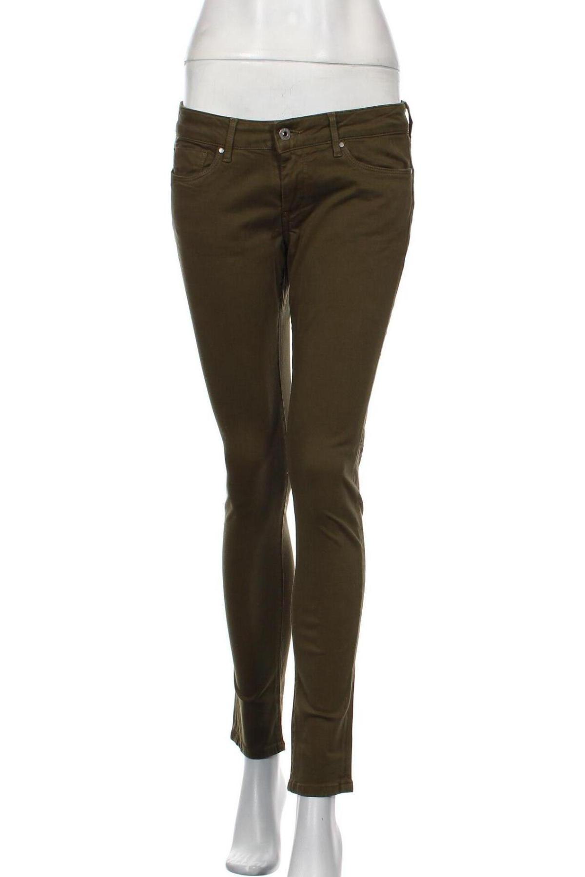 Дамски панталон Pepe Jeans, Размер L, Цвят Зелен, Цена 66,15 лв.