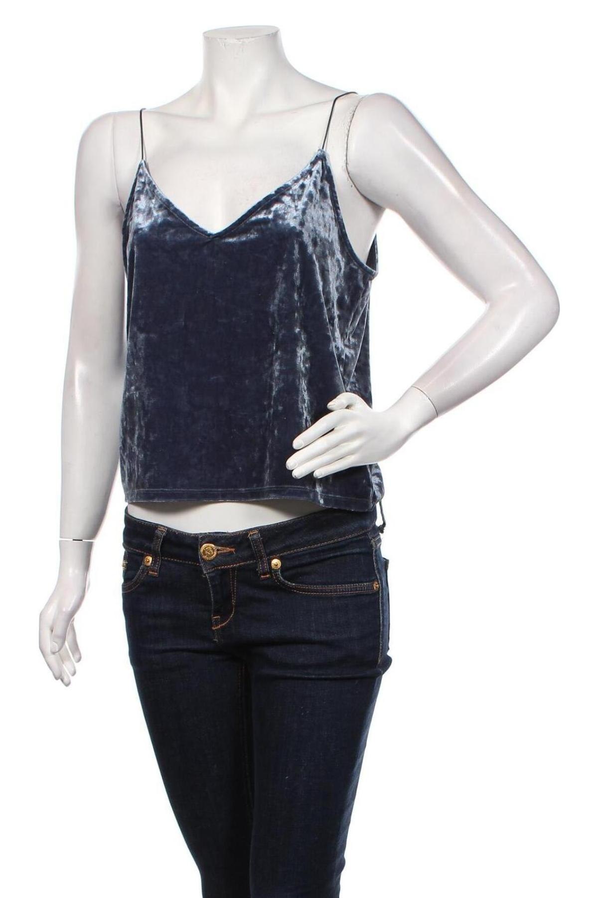 Γυναικείο αμάνικο μπλουζάκι H&M Divided, Μέγεθος M, Χρώμα Μπλέ, Τιμή 12,99 €