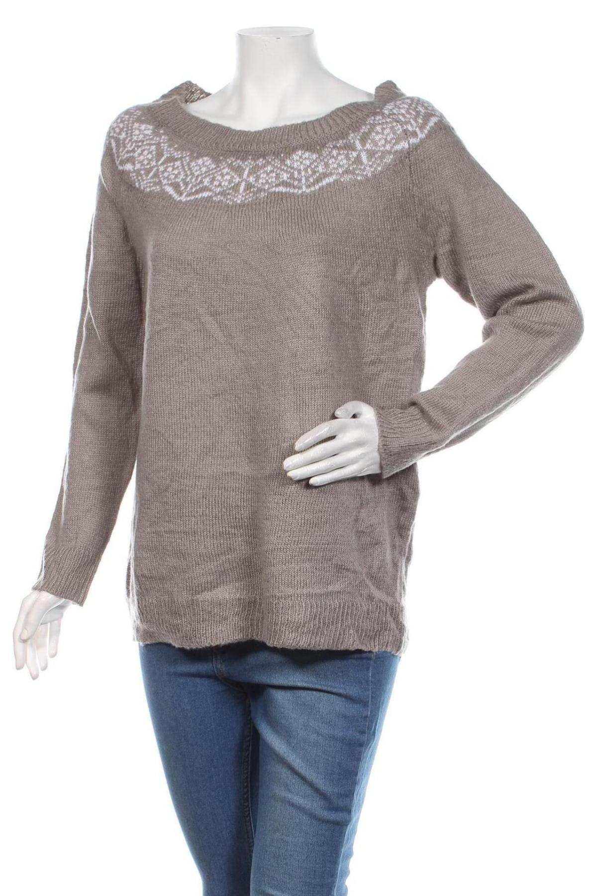 Дамски пуловер Miss Look, Размер M, Цвят Сив, Цена 33,60 лв.