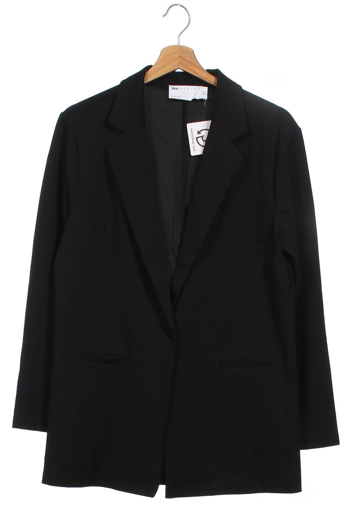 Дамско сако ASOS, Размер XS, Цвят Черен, Цена 117,00 лв.