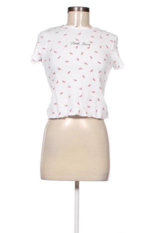 Damen Shirt Bershka, Größe L, Farbe Weiß, Preis 4,79 €