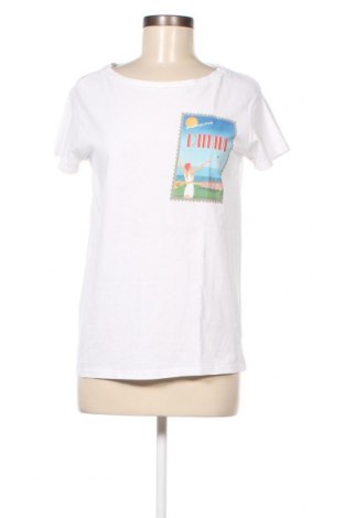 Γυναικείο t-shirt Sisley, Μέγεθος S, Χρώμα Λευκό, Τιμή 6,80 €