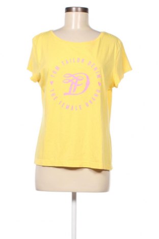Γυναικείο t-shirt Tom Tailor, Μέγεθος XXL, Χρώμα Κίτρινο, Τιμή 20,41 €