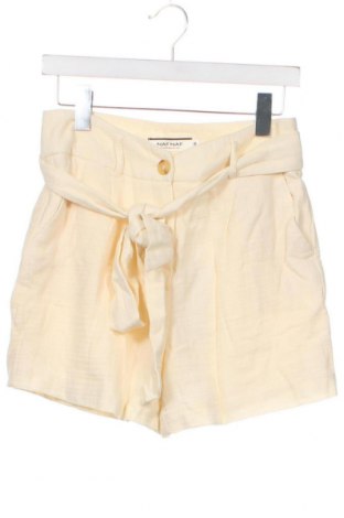 Дамски къс панталон Naf Naf, Размер XS, Цвят Екрю, Цена 39,60 лв.