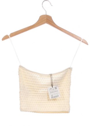 Γυναικείο αμάνικο μπλουζάκι Pull&Bear, Μέγεθος XS, Χρώμα Εκρού, Τιμή 4,33 €