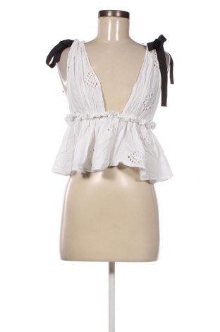 Γυναικείο αμάνικο μπλουζάκι Zara Trafaluc, Μέγεθος M, Χρώμα Λευκό, Τιμή 4,95 €