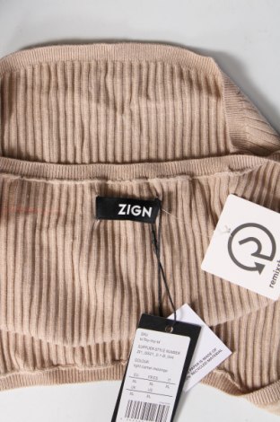 Дамски пуловер Zign, Размер XL, Цвят Бежов, Цена 10,44 лв.