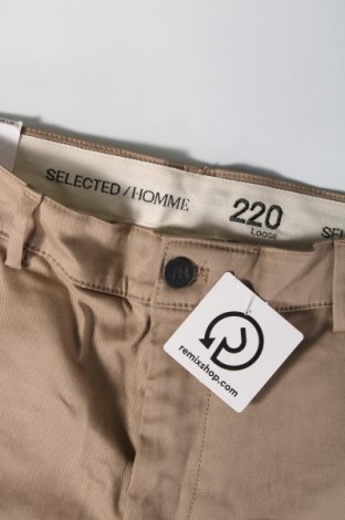Pantaloni de bărbați Selected Homme, Mărime L, Culoare Bej, Preț 37,50 Lei