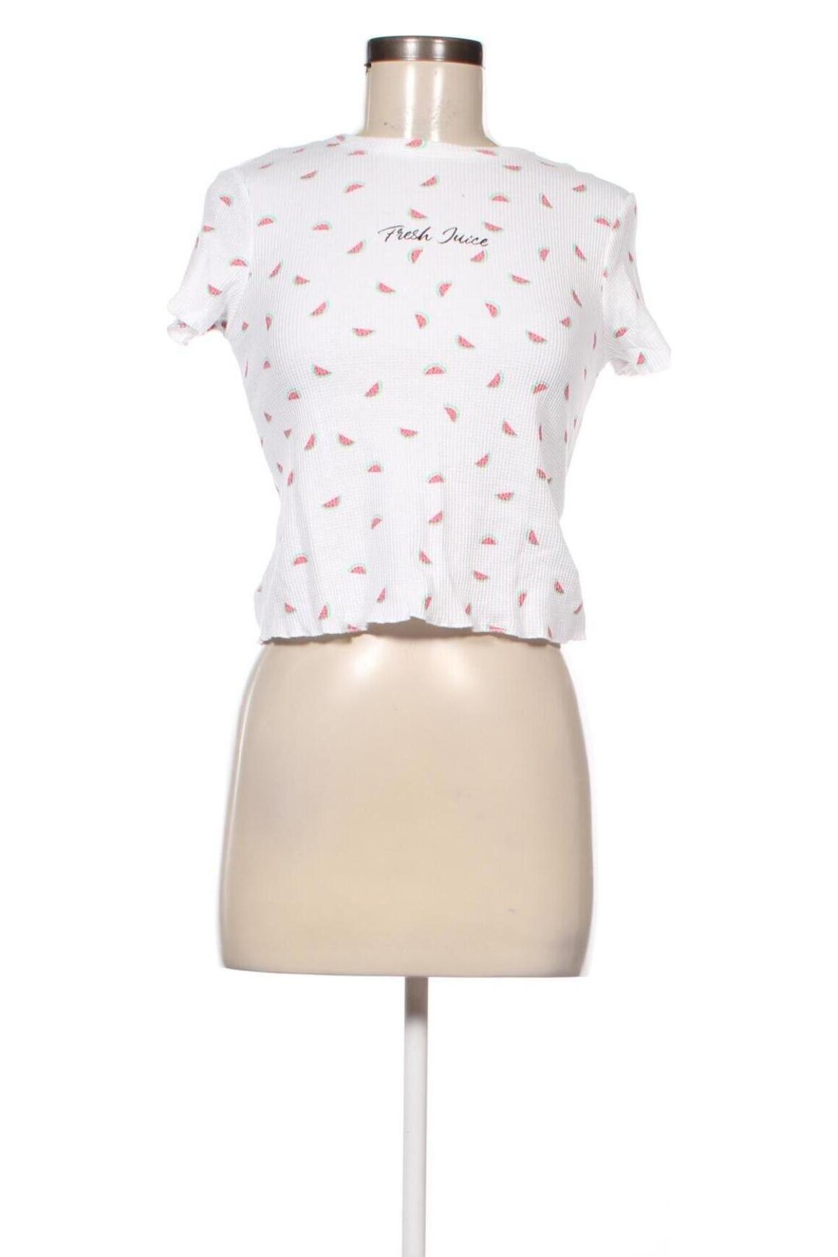 Γυναικεία μπλούζα Bershka, Μέγεθος L, Χρώμα Λευκό, Τιμή 15,98 €