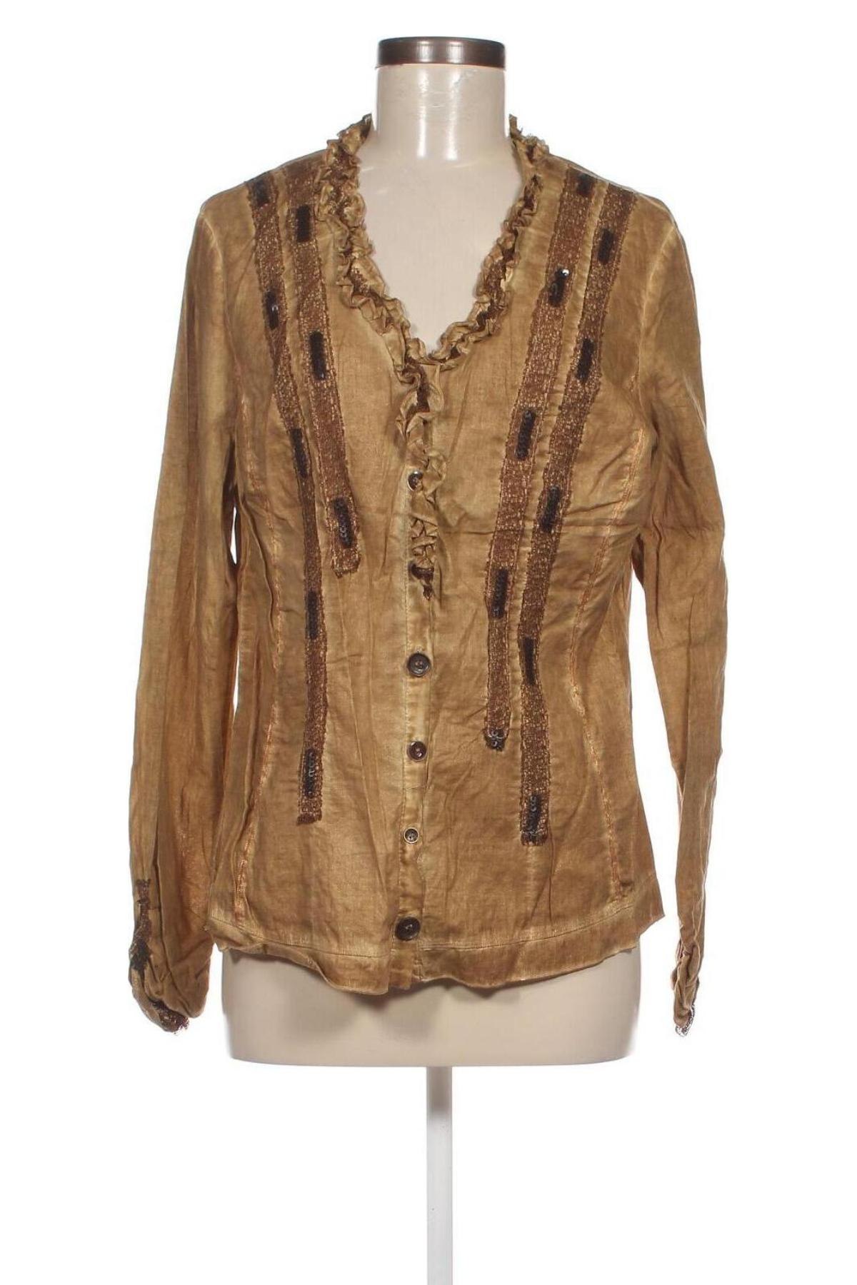Γυναικείο πουκάμισο Biba, Μέγεθος S, Χρώμα  Μπέζ, Τιμή 1,92 €